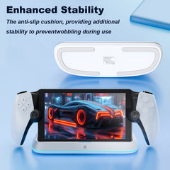 for PS5 Portal Charging Dock Station with RGB Light charger 5V USB FastCharging, Charging Indicator, and Handheld Stand Holder Accessory with USB c Charging Cable