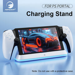 for PS5 Portal Charging Dock Station with RGB Light charger 5V USB FastCharging, Charging Indicator, and Handheld Stand Holder Accessory with USB c Charging Cable