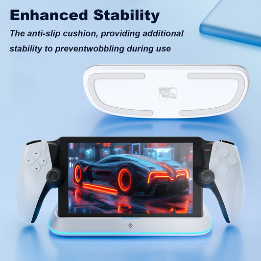 for PS5 Portal Charging Dock Station with RGB Light charger 5V USB FastCharging, Charging Indicator, and Handheld Stand Holder Accessory with USB c Charging Cable